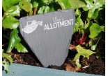 hand cut welsh slate garden marker for allotment